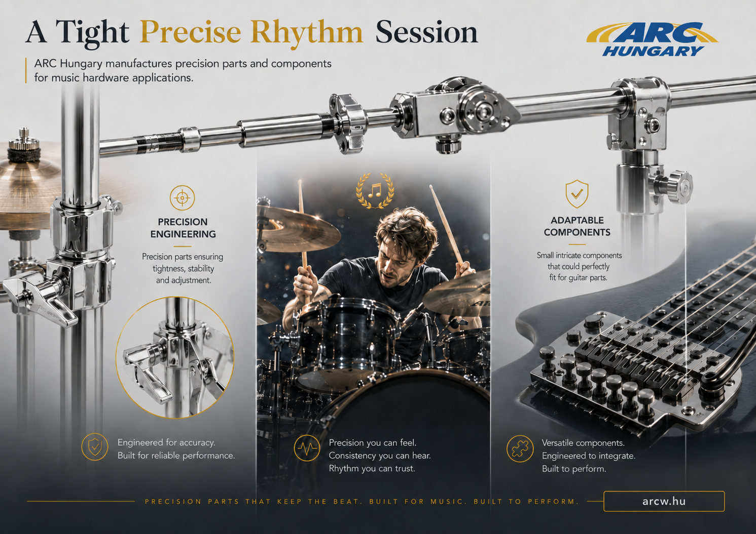ARC Hungary musical instruments campaign visual